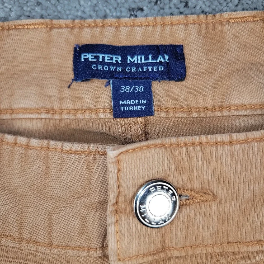Peter Millar Pants Mens 38x30 Brown Wayfare Tailored Fit Tencel Blend Stretch